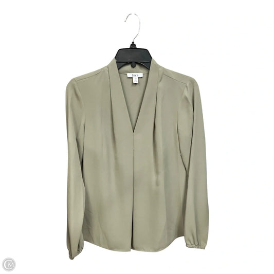 Blouse Long Sleeve By Bar Iii In Green, Size: Xxs