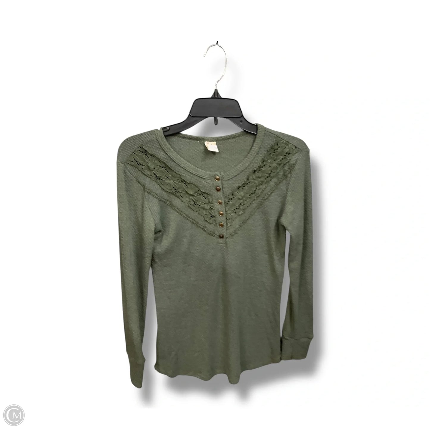 Top Long Sleeve By 7th Ray In Green, Size: S