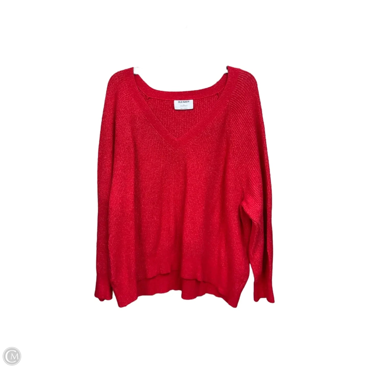 Sweater By Old Navy In Red, Size: 2x