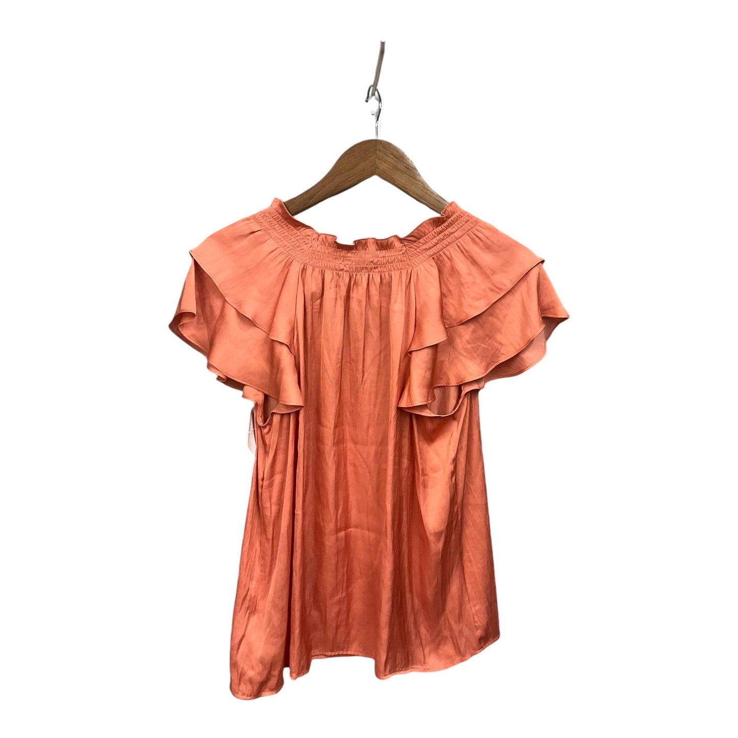 Top Short Sleeve By Express In Peach, Size: M