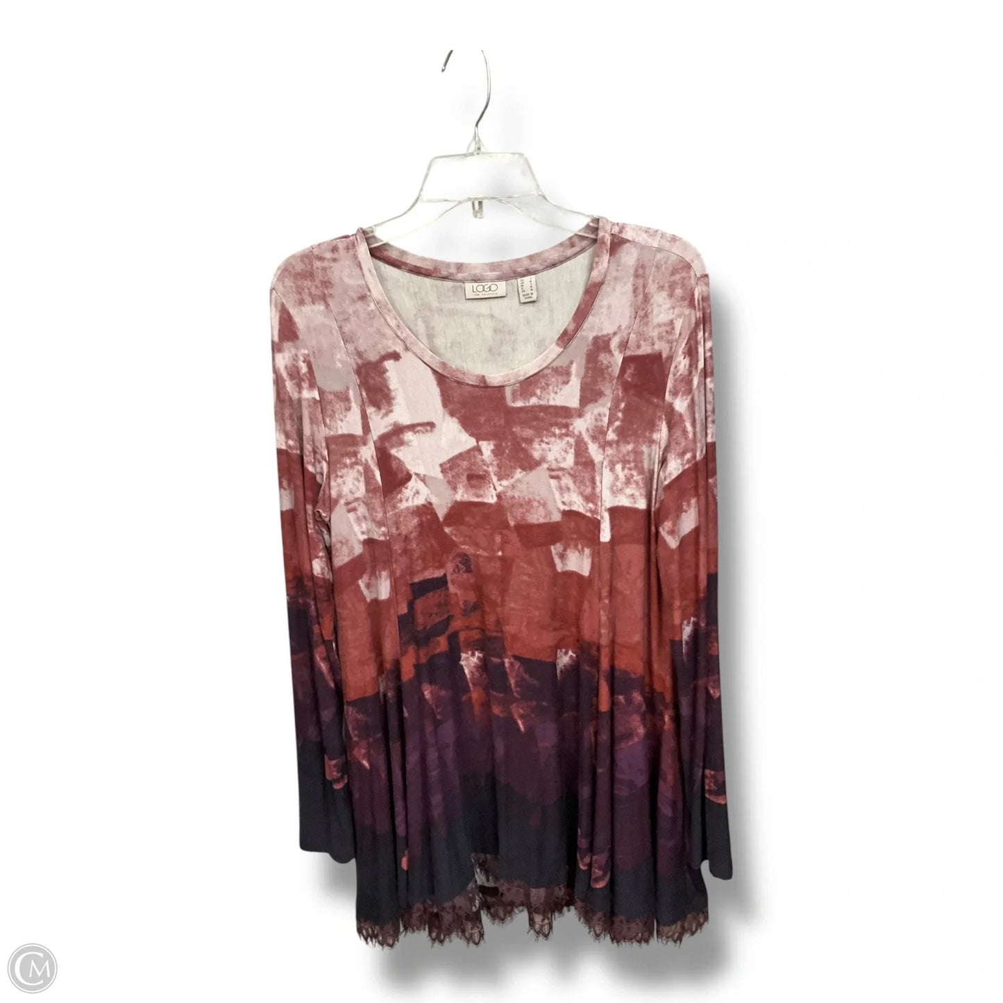 Top Long Sleeve By Logo In Multi-colored, Size: S