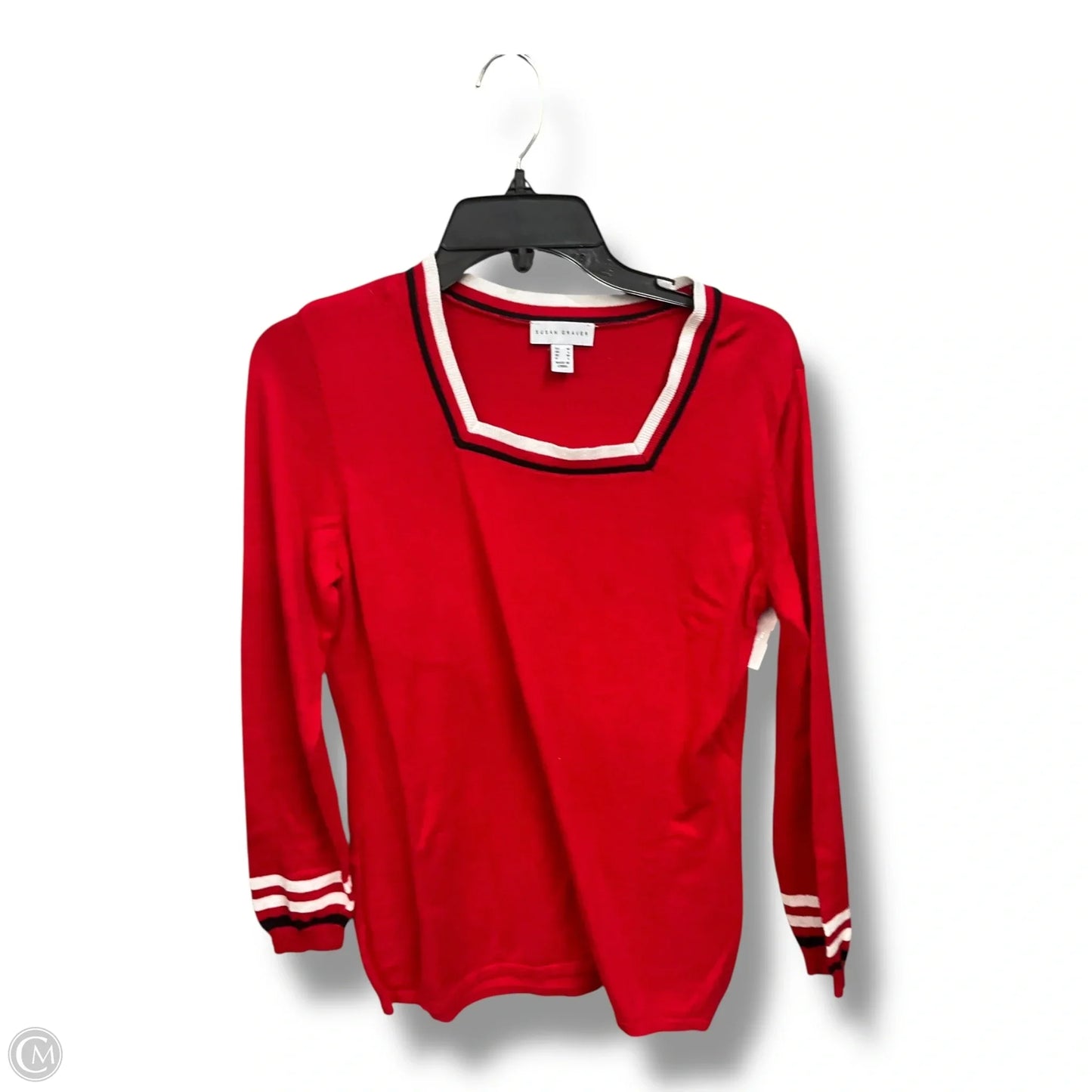 Top Long Sleeve By Susan Graver In Red, Size: M