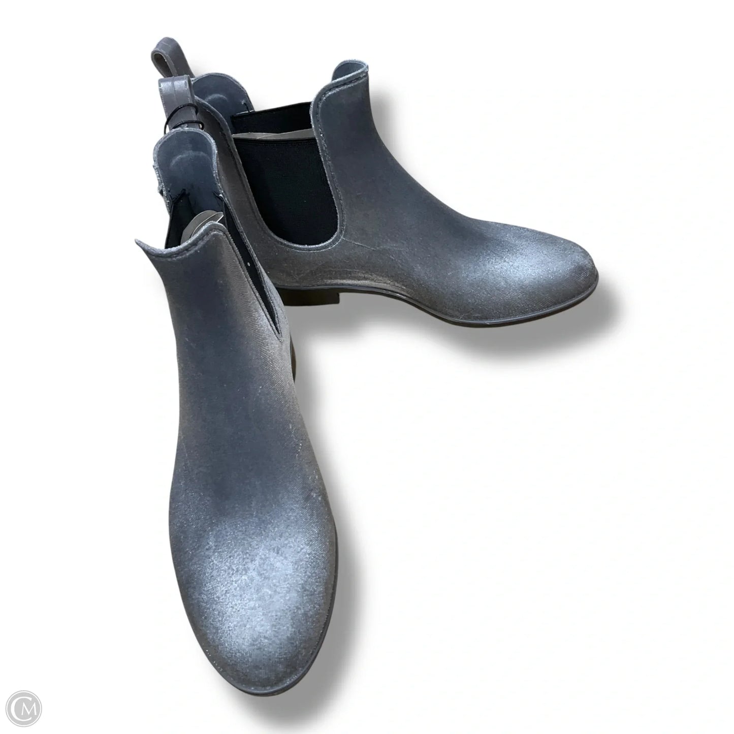 Boots Ankle Heels By Clothes Mentor In Grey, Size: 9