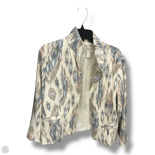 Blazer By Chicos In Snakeskin Print, Size: L