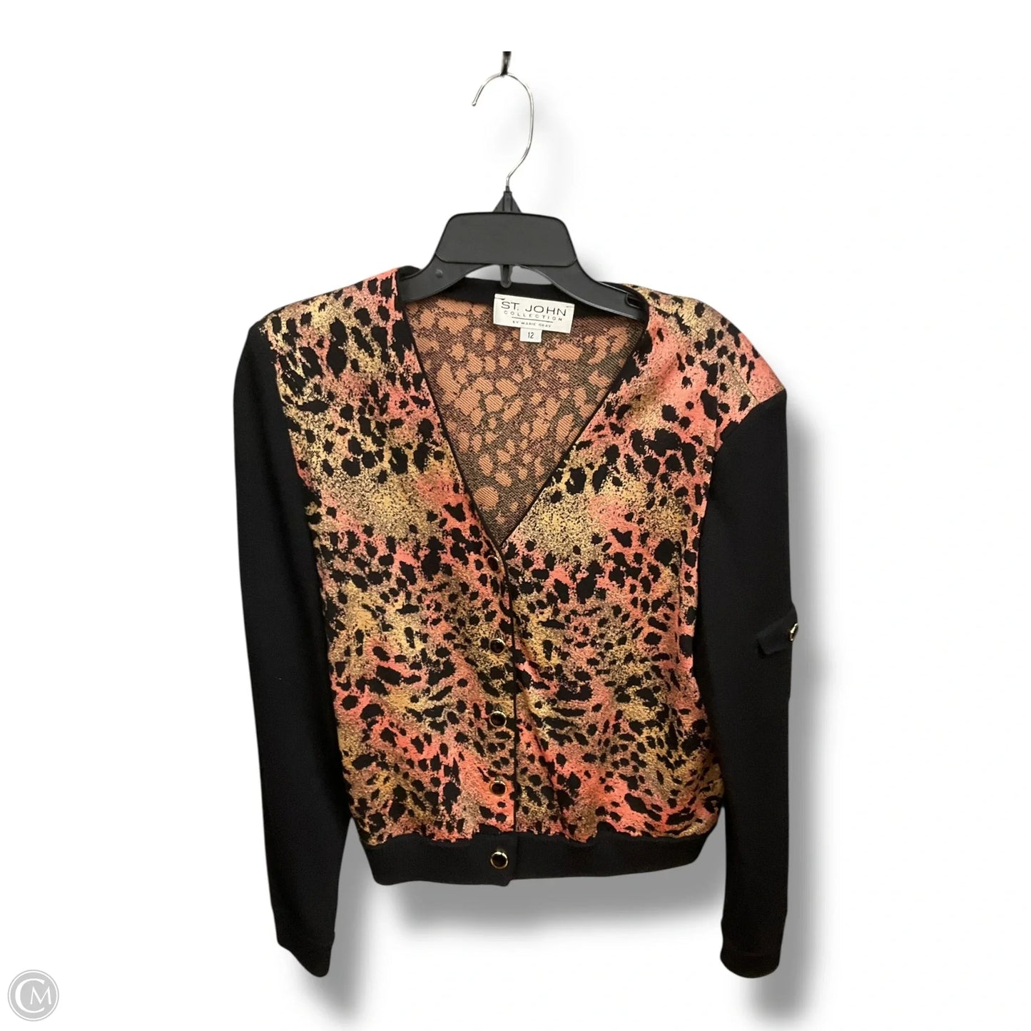 Cardigan Luxury Designer By St John Collection In Multi-colored, Size: L