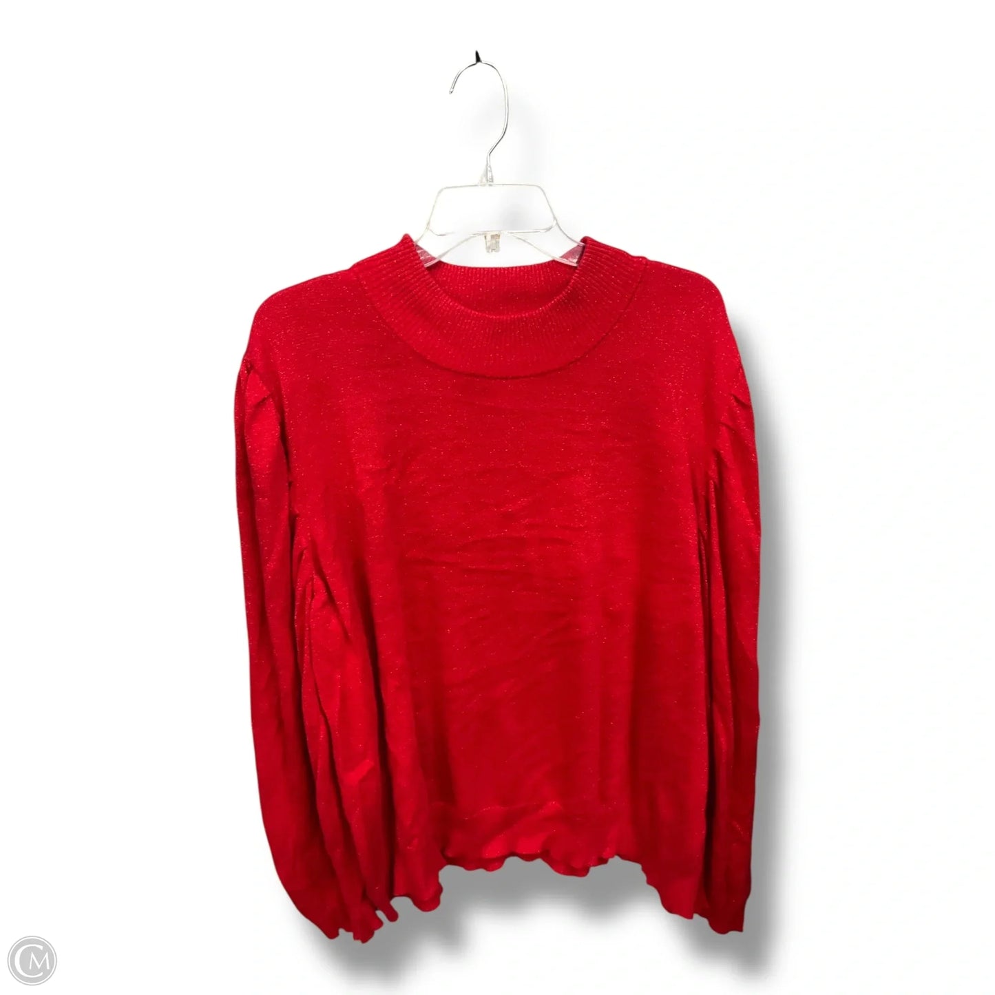 Top Long Sleeve By Liz Claiborne In Red, Size: 4x