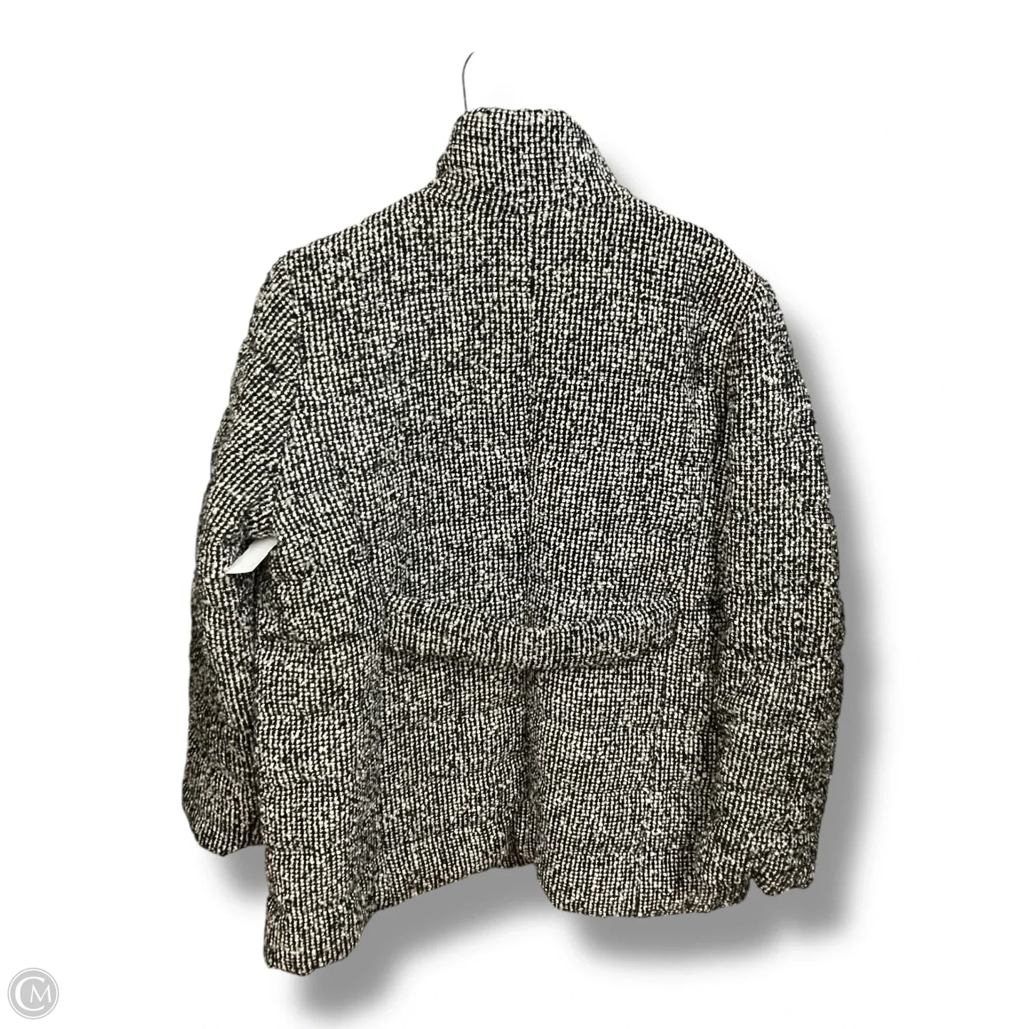 Coat Parka By Chicos In Black & White, Size: L