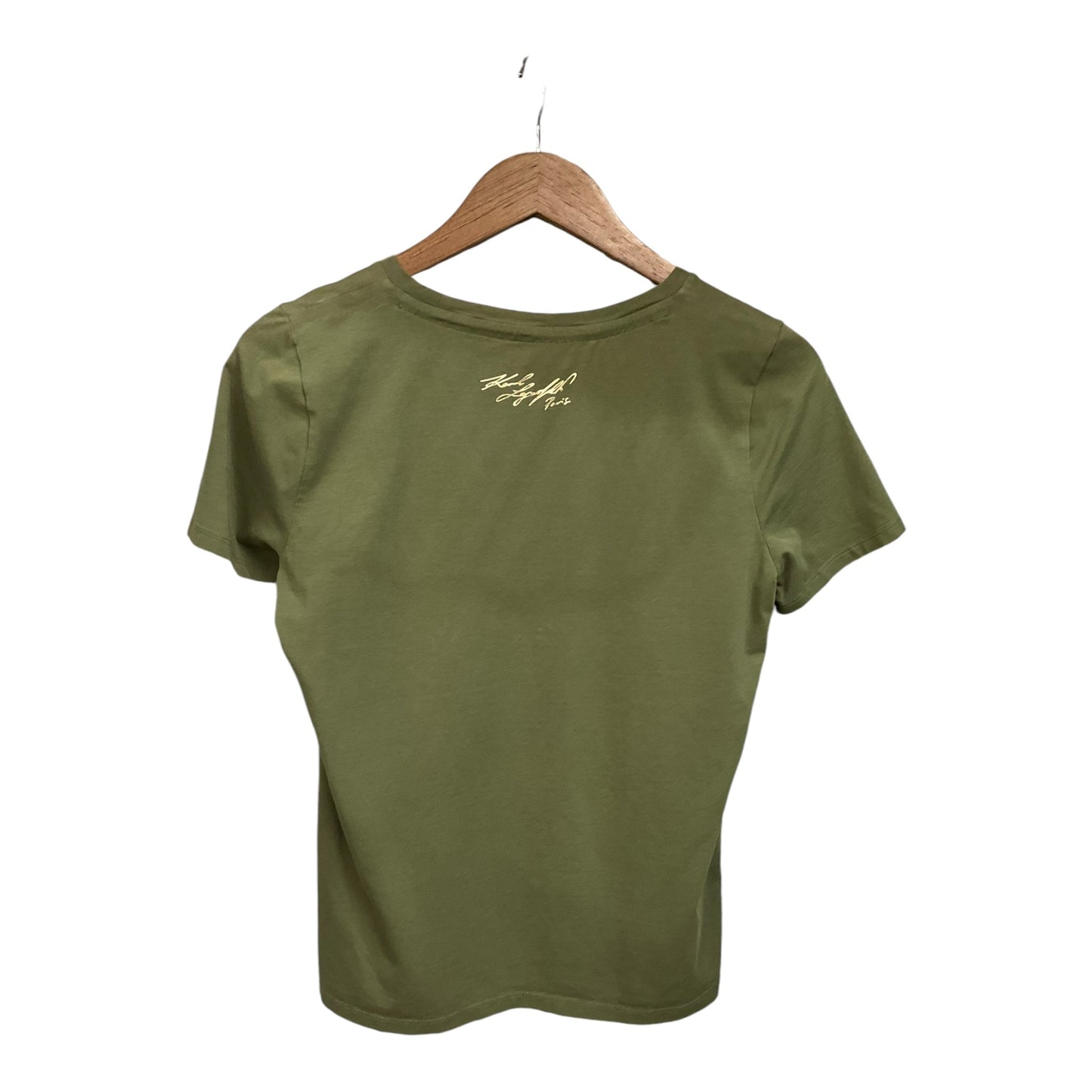 Top Short Sleeve By Karl Lagerfeld In Green, Size: S