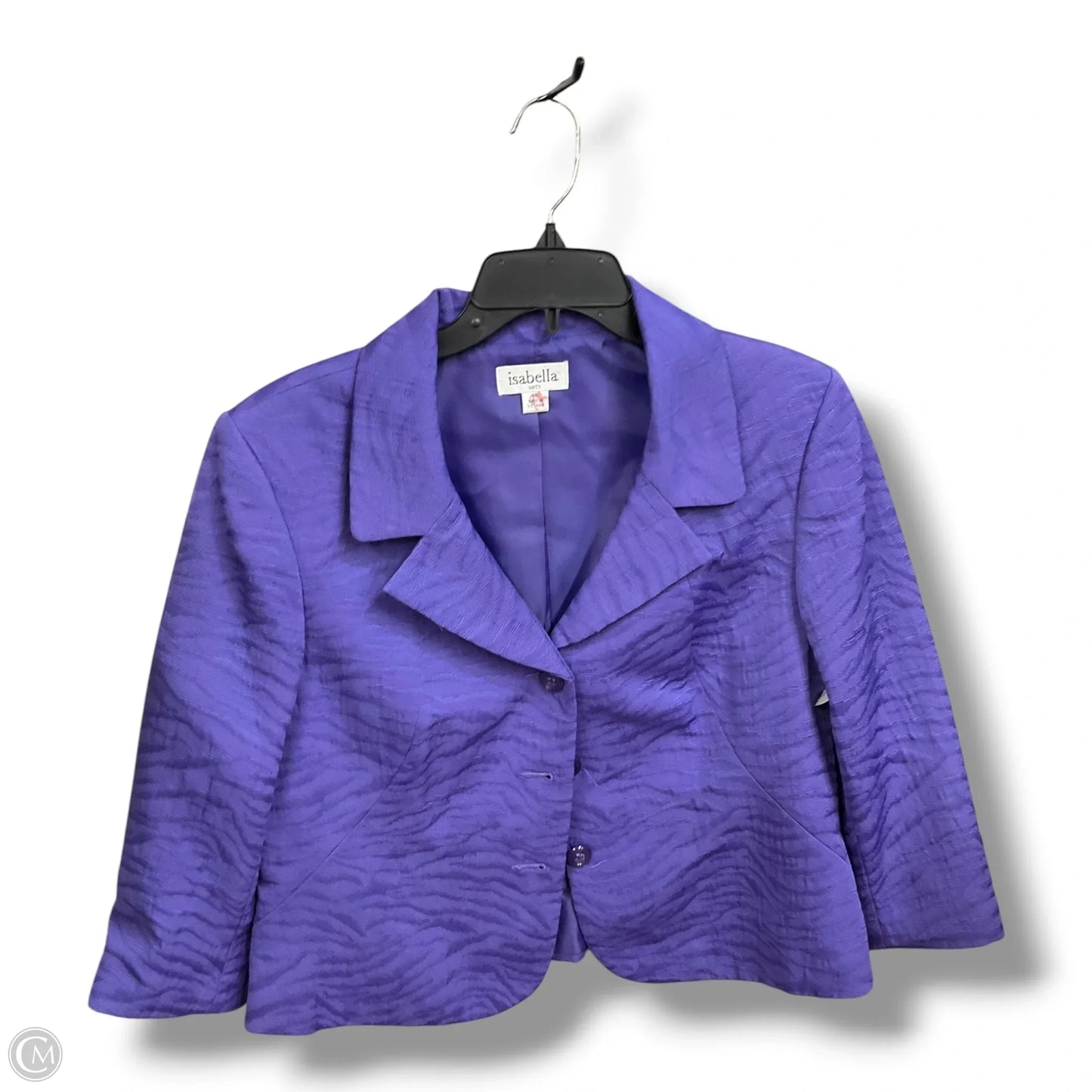 Blazer By Clothes Mentor In Purple, Size: Xl
