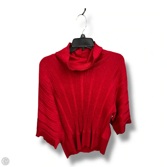 Top 3/4 Sleeve By Adrienne Vittadini In Red, Size: L