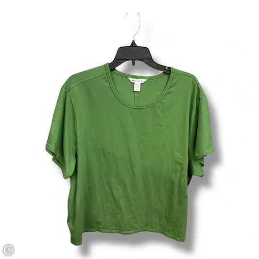 Athletic Top Short Sleeve By Athleta In Green, Size: 3x