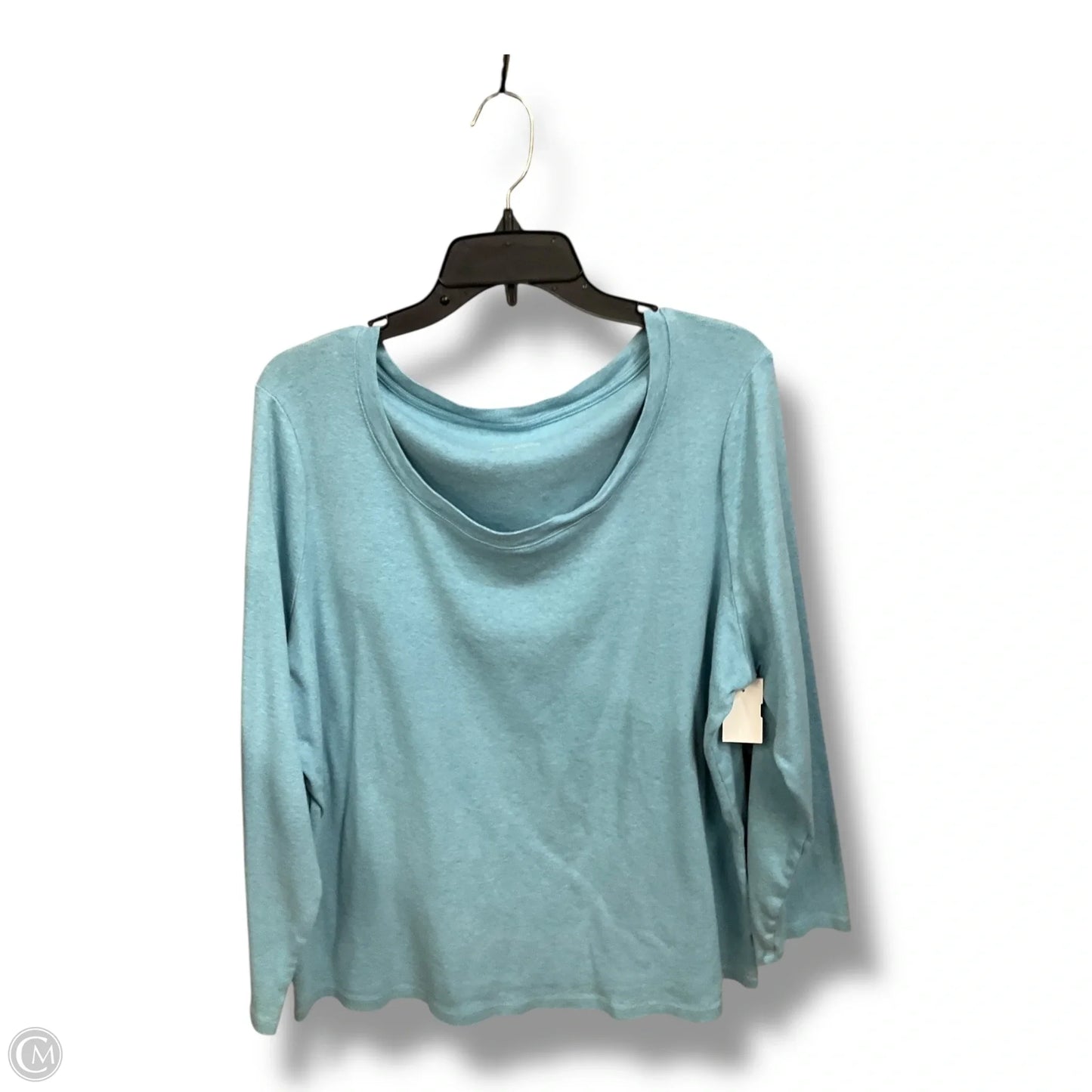 Top Long Sleeve Basic By Talbots In Blue, Size: 3x
