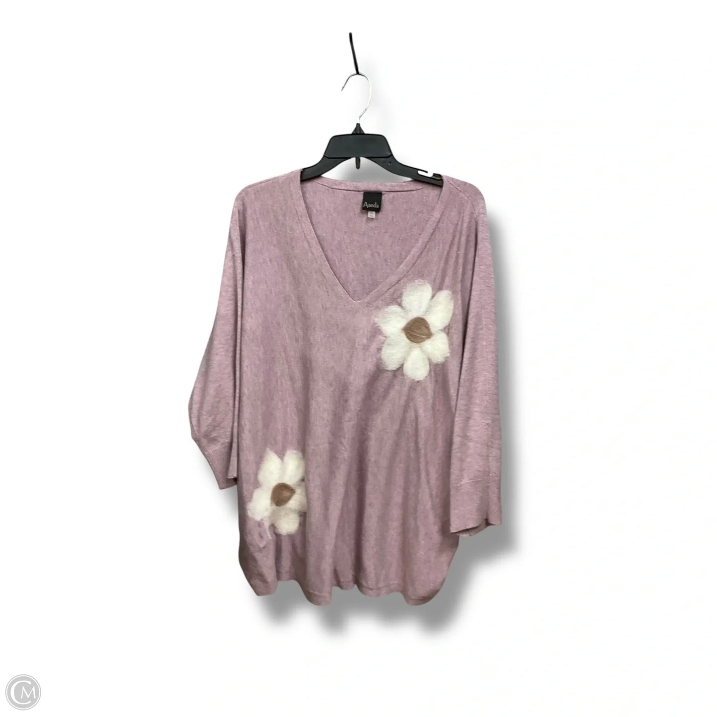 Top 3/4 Sleeve By Aaeda In Purple, Size: 3x