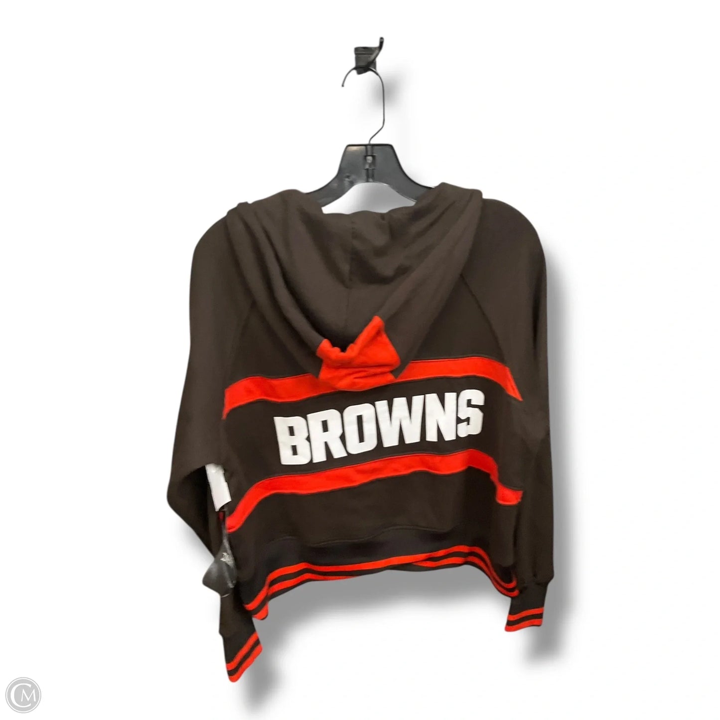 Sweatshirt Hoodie By Nfl In Brown & Orange, Size: M