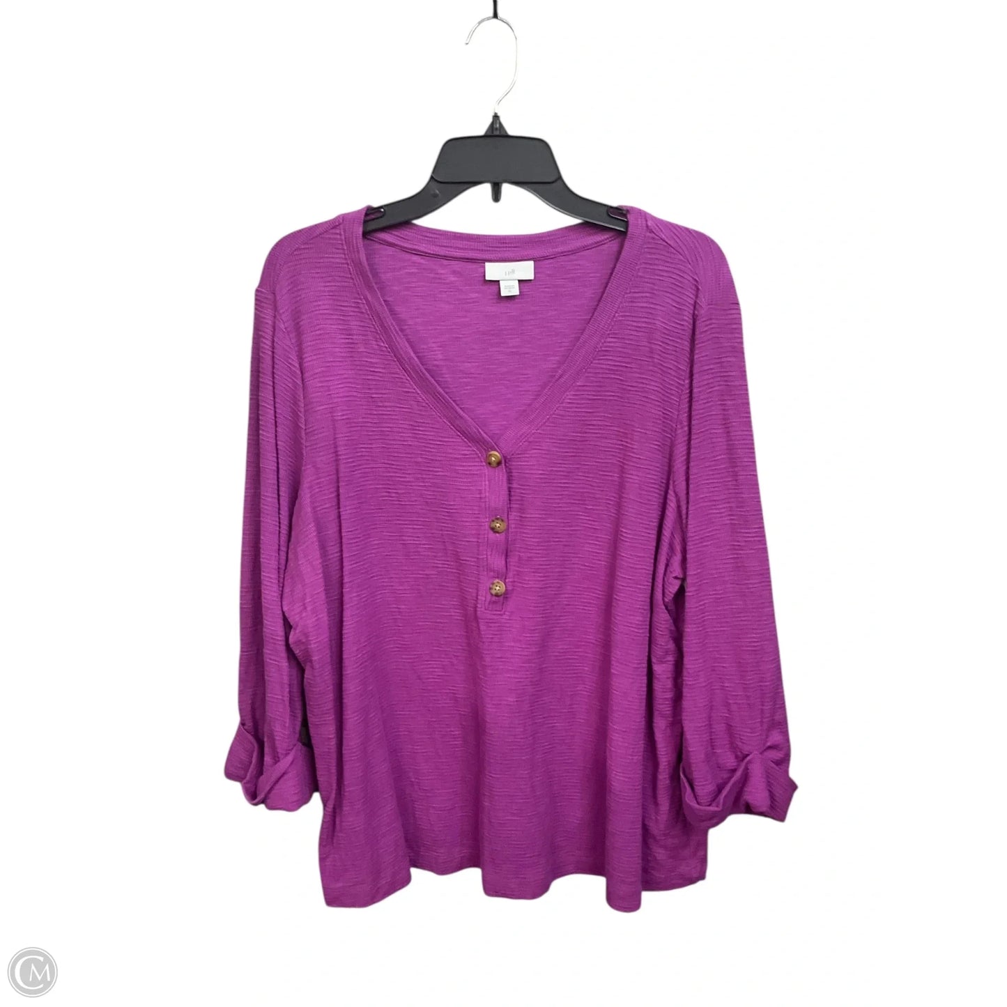 Top Long Sleeve By J. Jill In Purple, Size: Xl