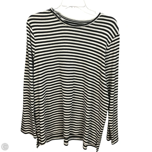 Top Long Sleeve Basic By J. Jill In Striped Pattern, Size: Xl
