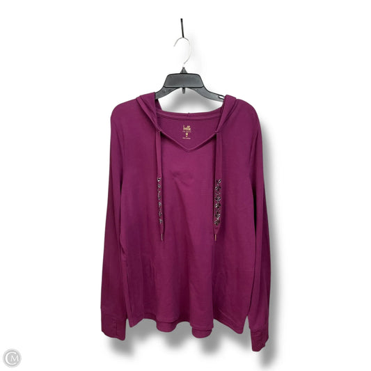 Sweatshirt Hoodie By Belle By Kim Gravel In Purple, Size: Xl