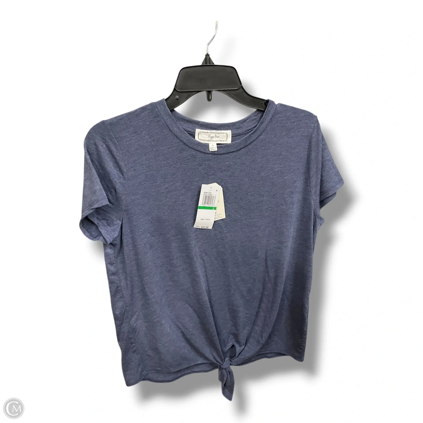 Top Short Sleeve Basic By Hippie Rose In Blue, Size: L