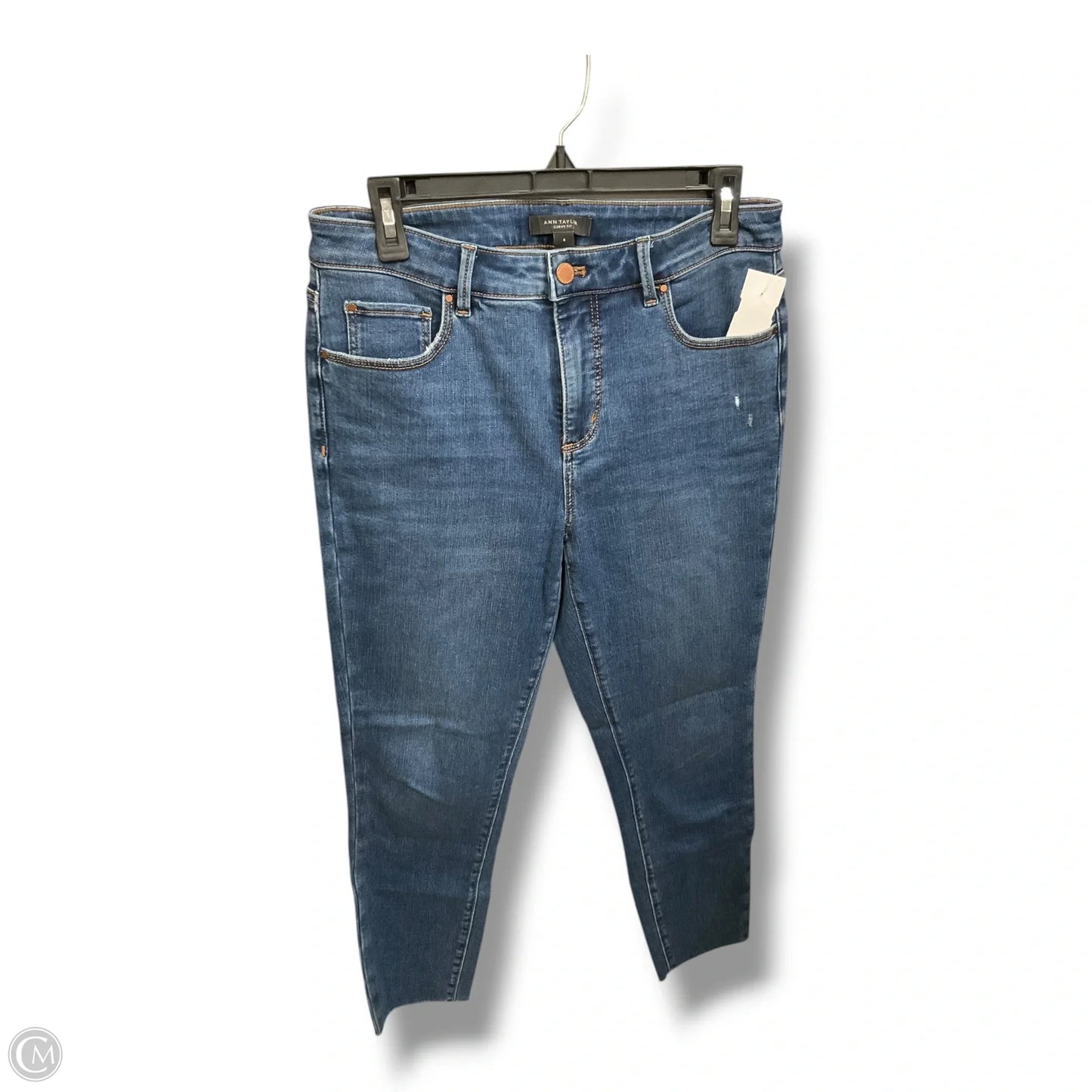 Jeans Skinny By Ann Taylor In Blue Denim, Size: 8