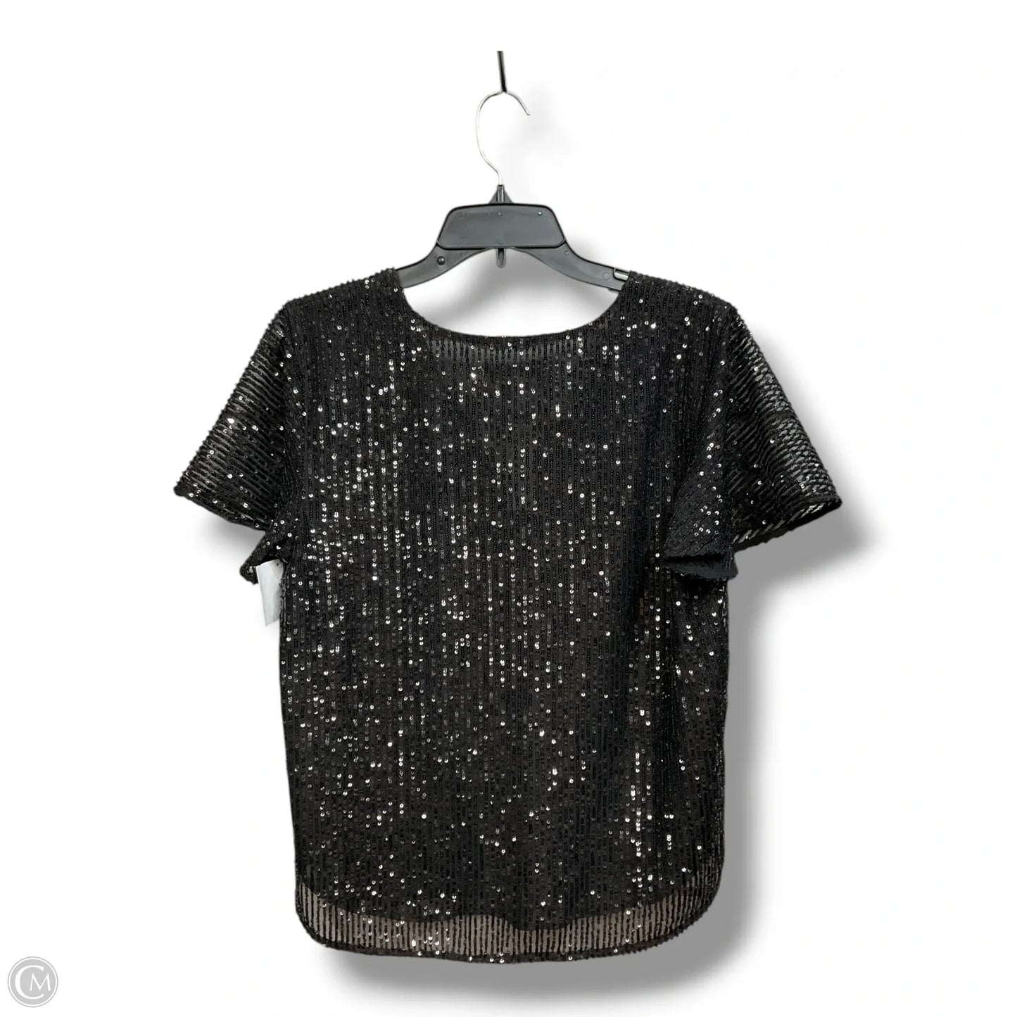 Top Short Sleeve By Loft In Black, Size: S