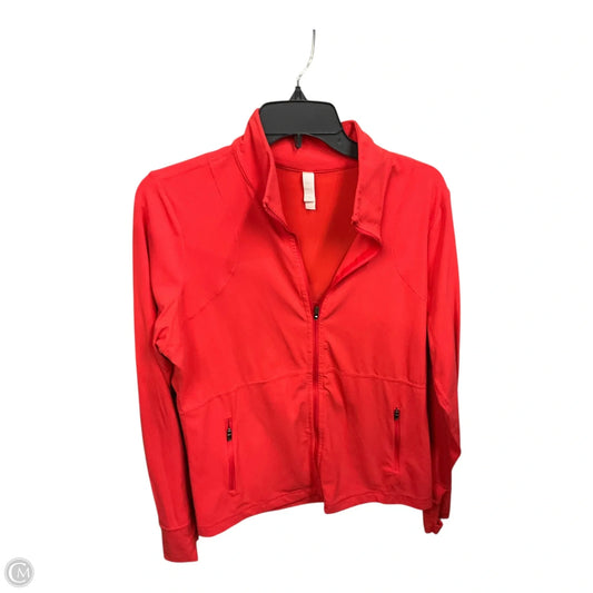 Athletic Jacket By Zella In Coral, Size: L