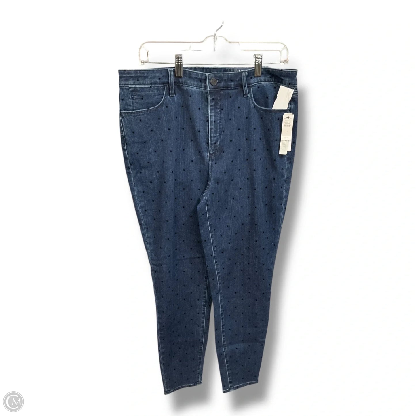 Jeans Straight By Talbots In Blue Denim, Size: 14