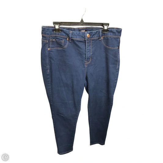 Jeans Jeggings By Curve Appeal In Blue Denim, Size: 16