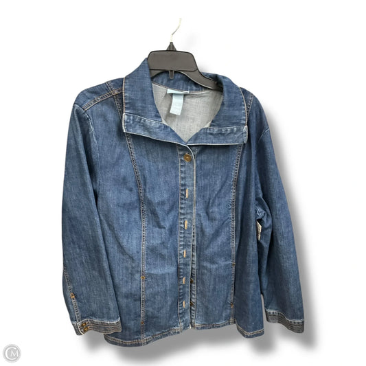 Jacket Denim By Liz And Me In Blue Denim, Size: 1x