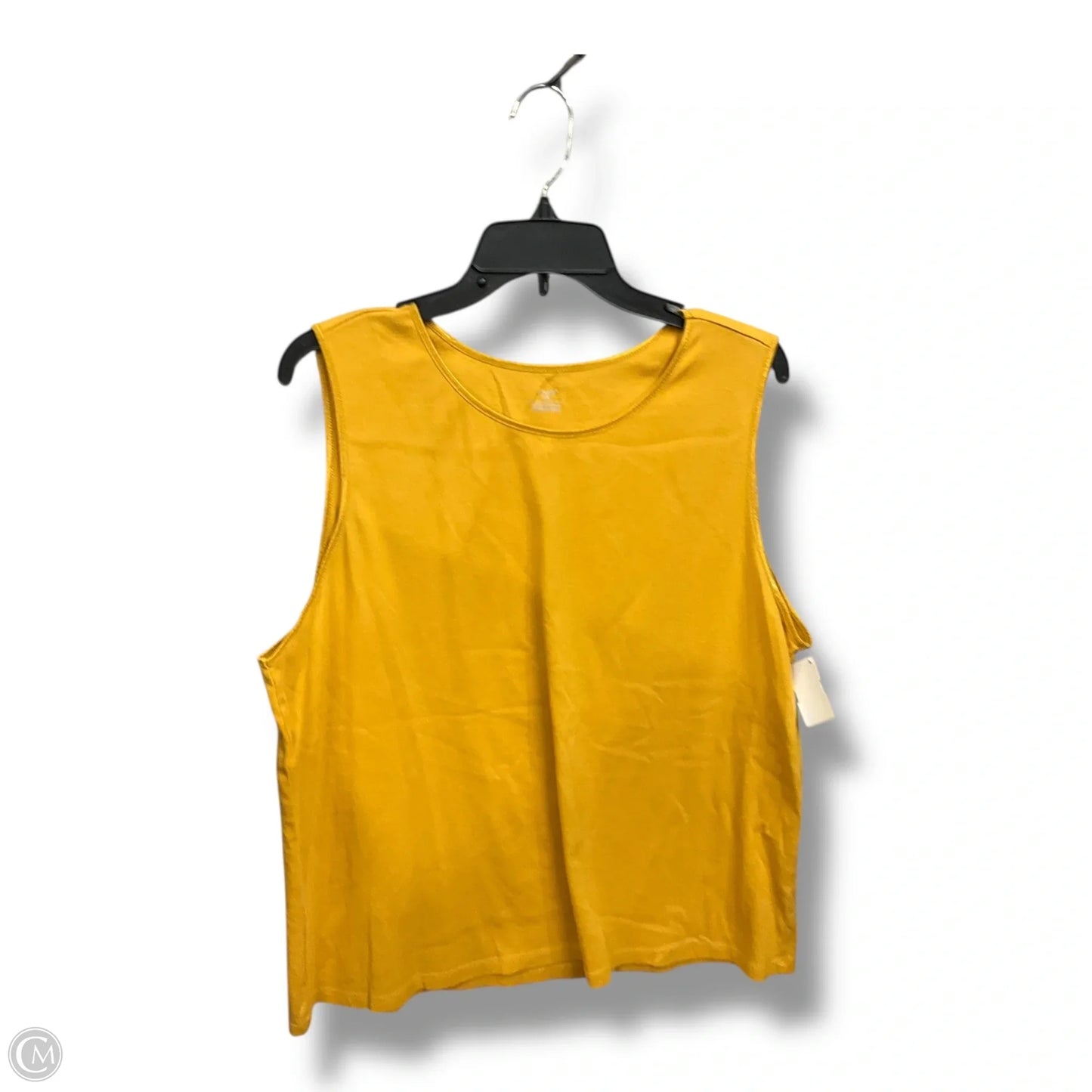 Top Sleeveless Basic By Cj Banks In Yellow, Size: 2x