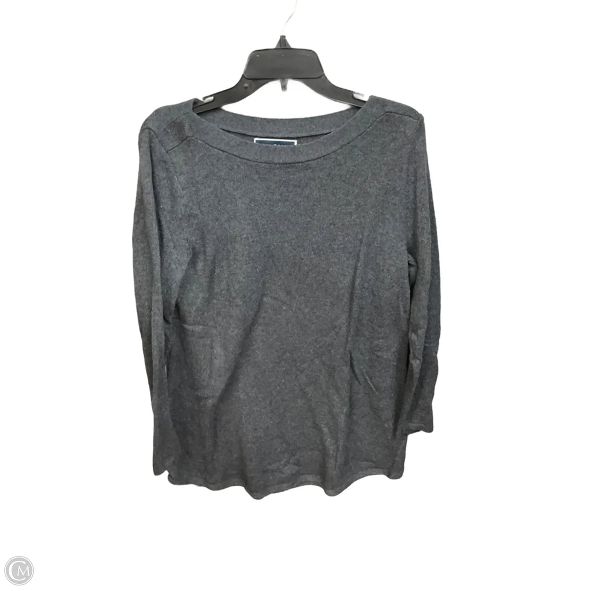 Top Long Sleeve Basic By Karen Scott In Grey, Size: S