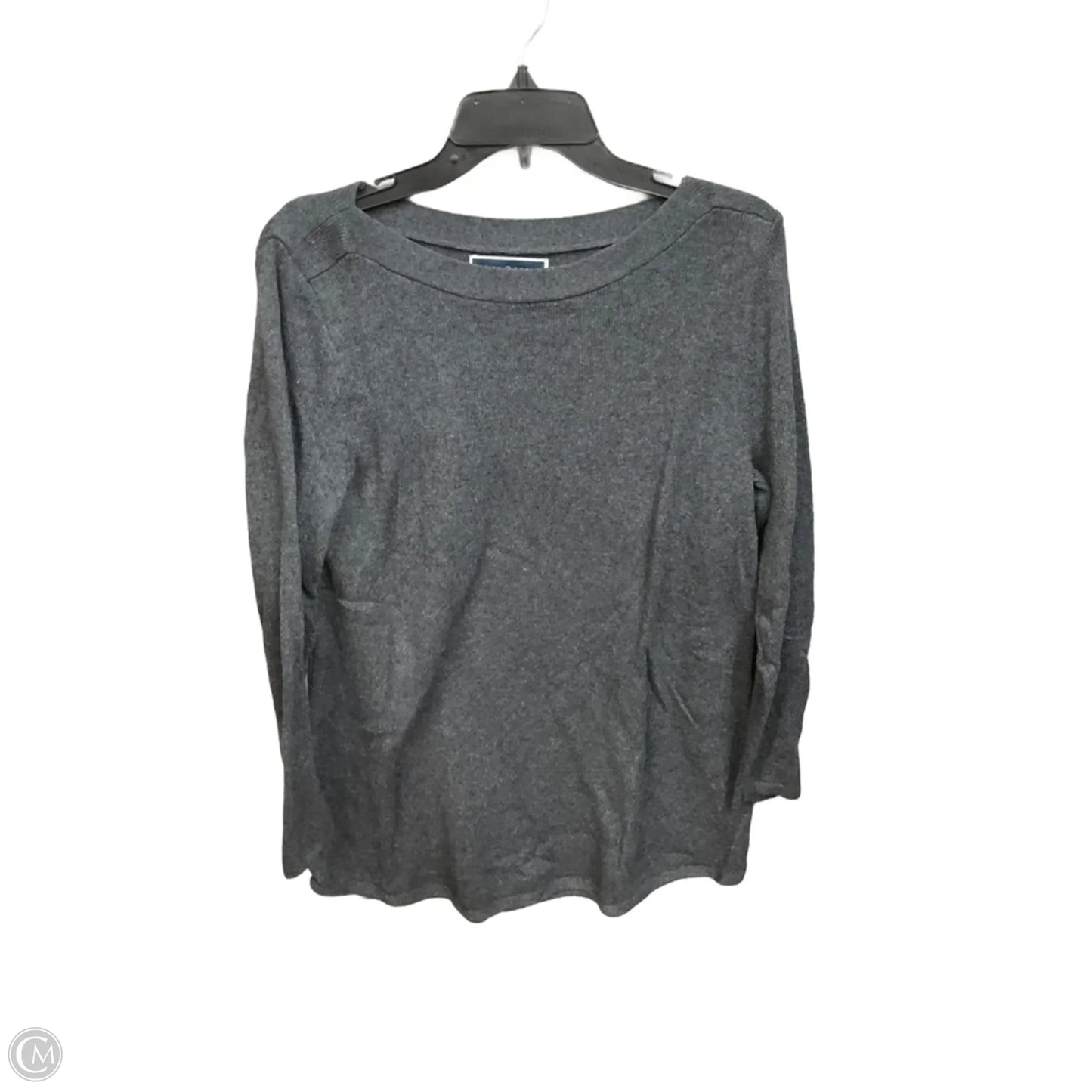 Top Long Sleeve Basic By Karen Scott In Grey, Size: S