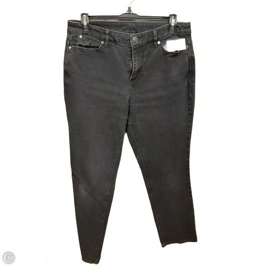 Jeans Skinny By Christopher And Banks In Black Denim, Size: 6