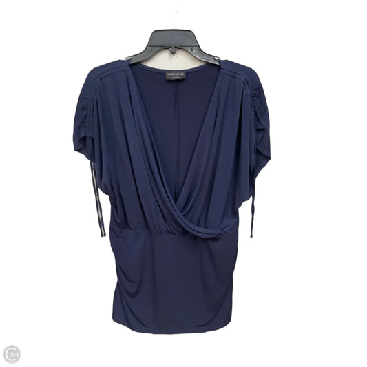 Top Short Sleeve By Lane Bryant In Navy, Size:2x