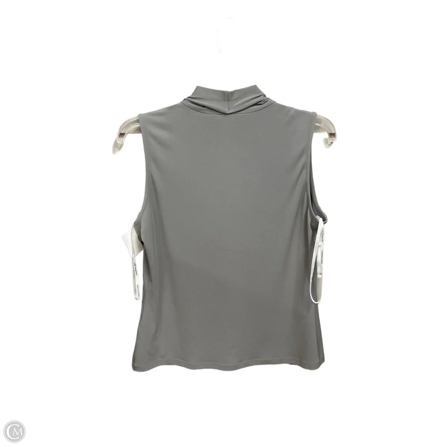 Top Sleeveless By Calvin Klein In Grey, Size: S