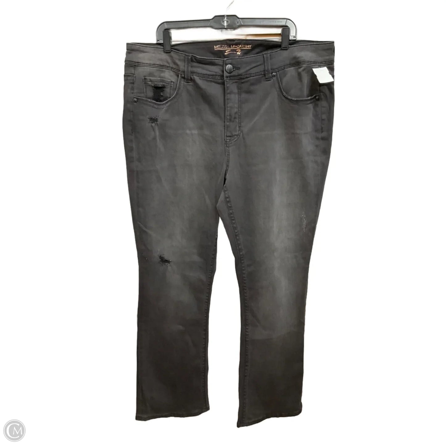 Jeans Boot Cut By Melissa Mccarthy In Black Denim, Size: 20