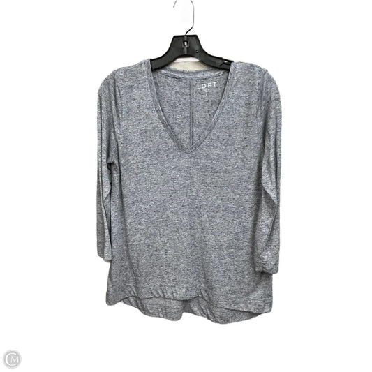 Top 3/4 Sleeve Basic By Loft In Grey, Size: S