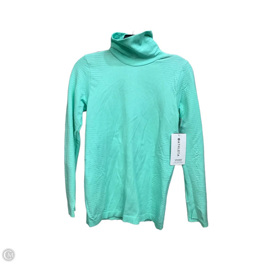 Athletic Top Long Sleeve Collar By Athleta In Green, Size: M