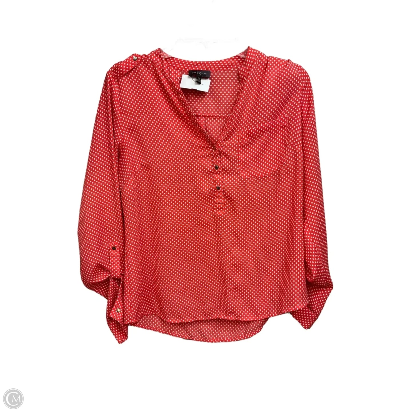 Blouse Long Sleeve By Limited In Polkadot Pattern, Size: M