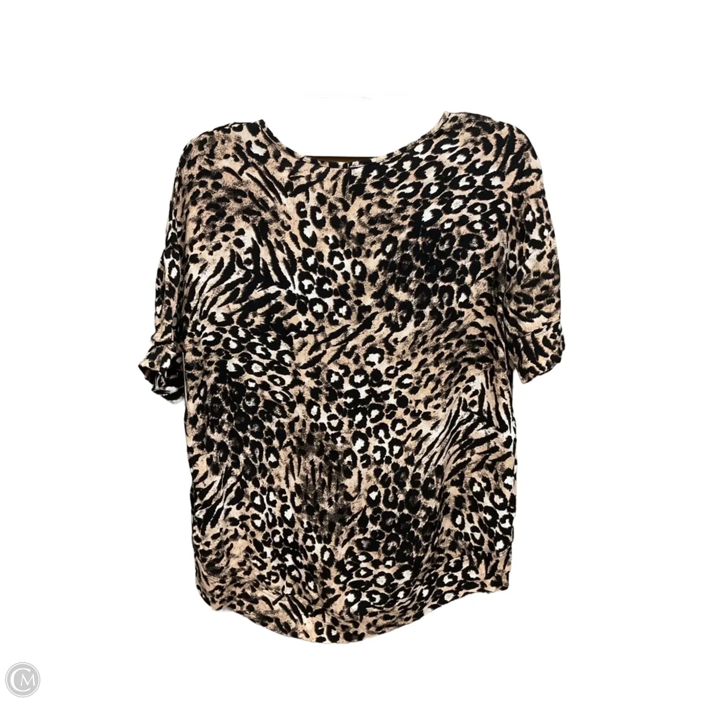 Top Short Sleeve By Clothes Mentor In Animal Print, Size: Xs