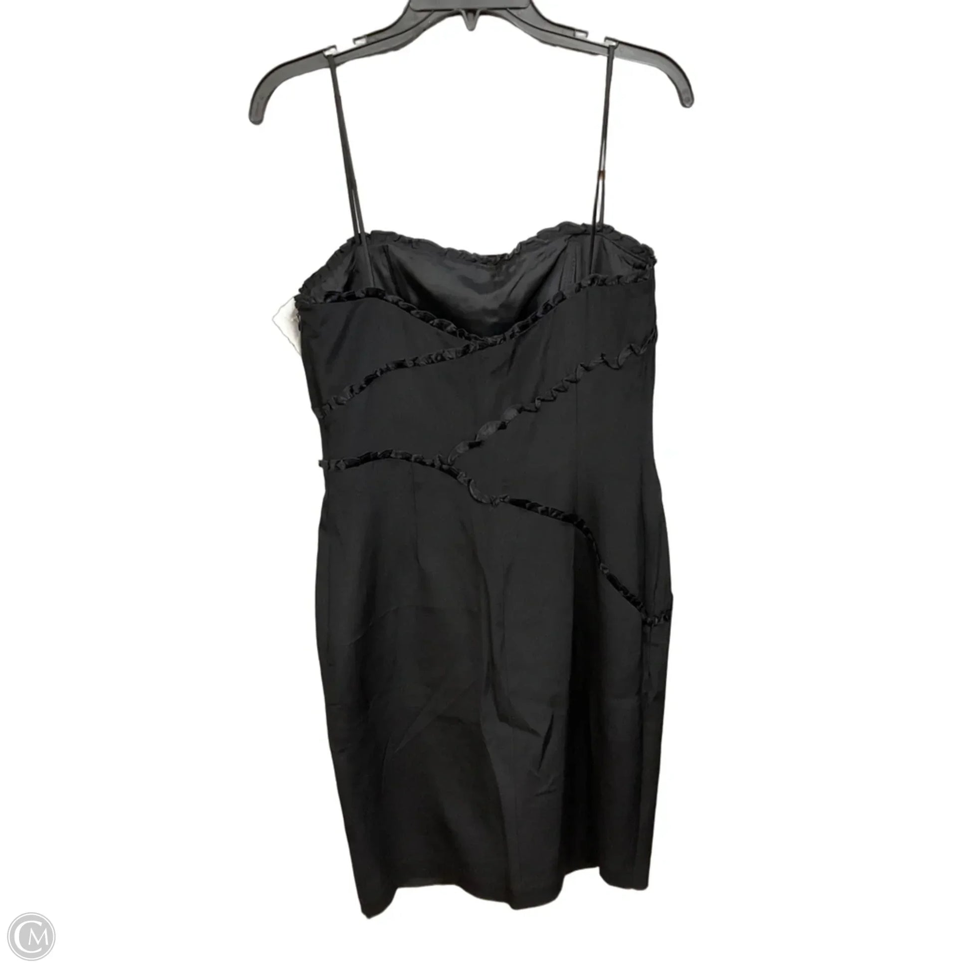 david meister black dress David Meister Women Sheath Dress Black Sleeveless Cowl Neck Zip Size 2