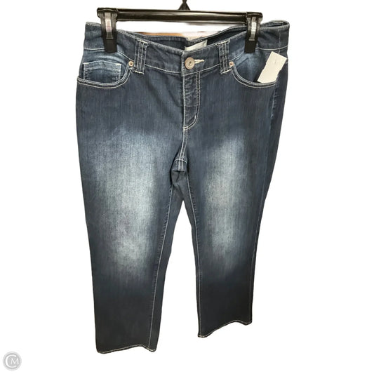 Jeans Flared By Christopher And Banks In Blue Denim, Size: 6