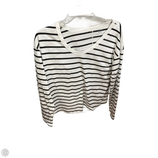 Top Long Sleeve Basic By Gap In Striped Pattern, Size: M