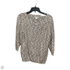 Top 3/4 Sleeve Basic By Old Navy In Tan & White, Size: L