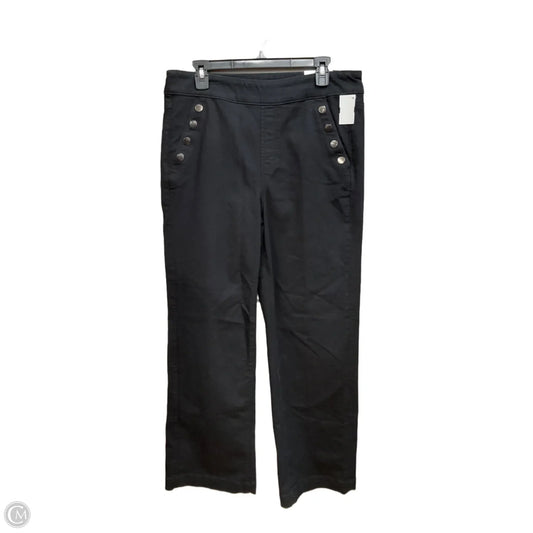 Jeans Wide Leg By Chicos In Black Denim, Size: 12