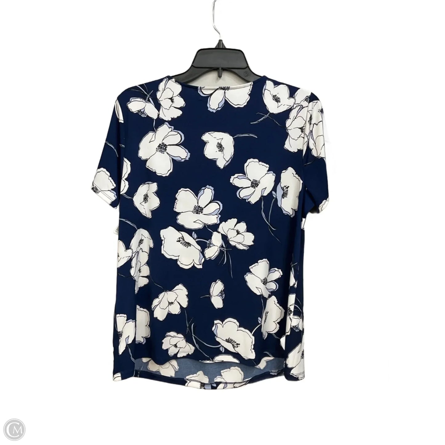 Top Short Sleeve By Liz Claiborne In Floral Print, Size: L