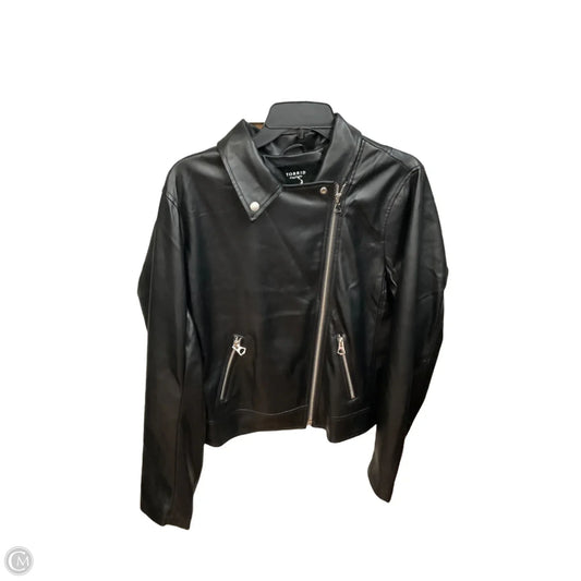 Jacket Moto Leather By Torrid In Black, Size: 2x