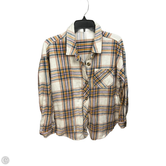 Jacket Shirt By Maurices In Plaid Pattern, Size: S