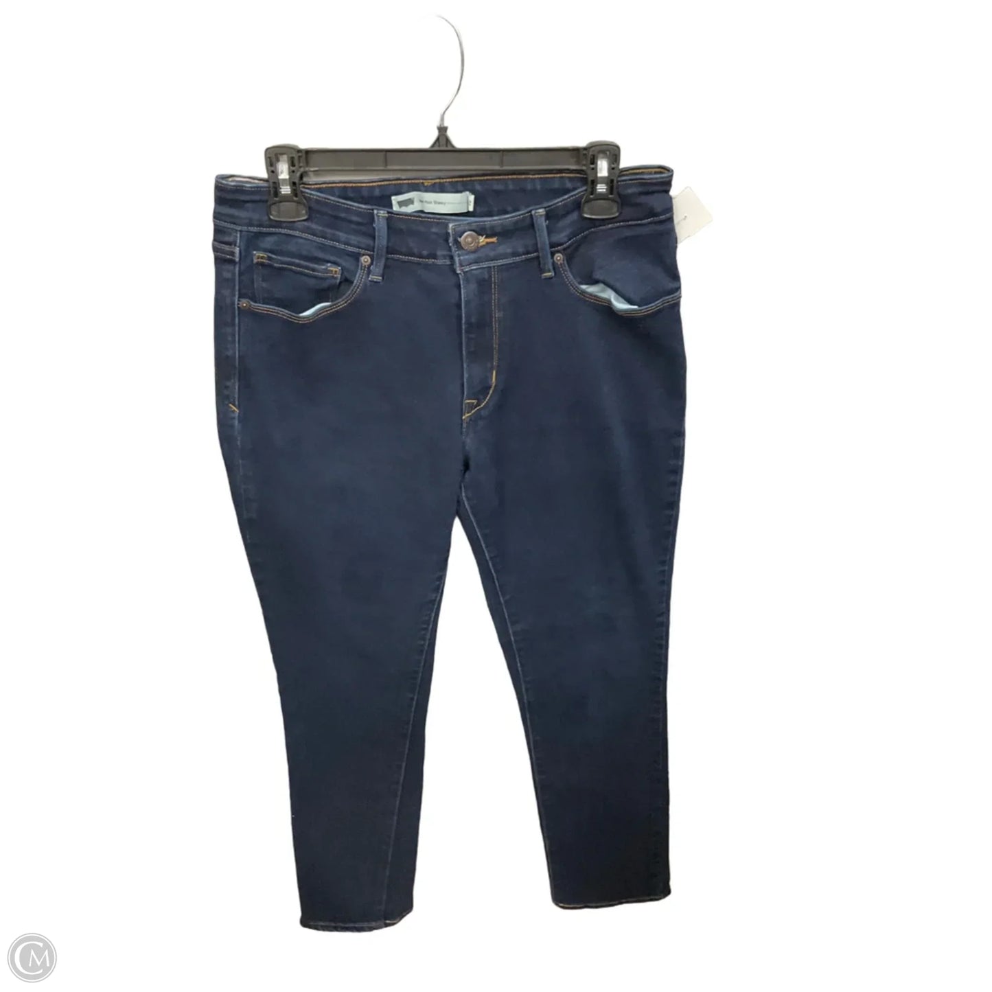 Jeans Skinny By Levis In Blue Denim, Size: 12