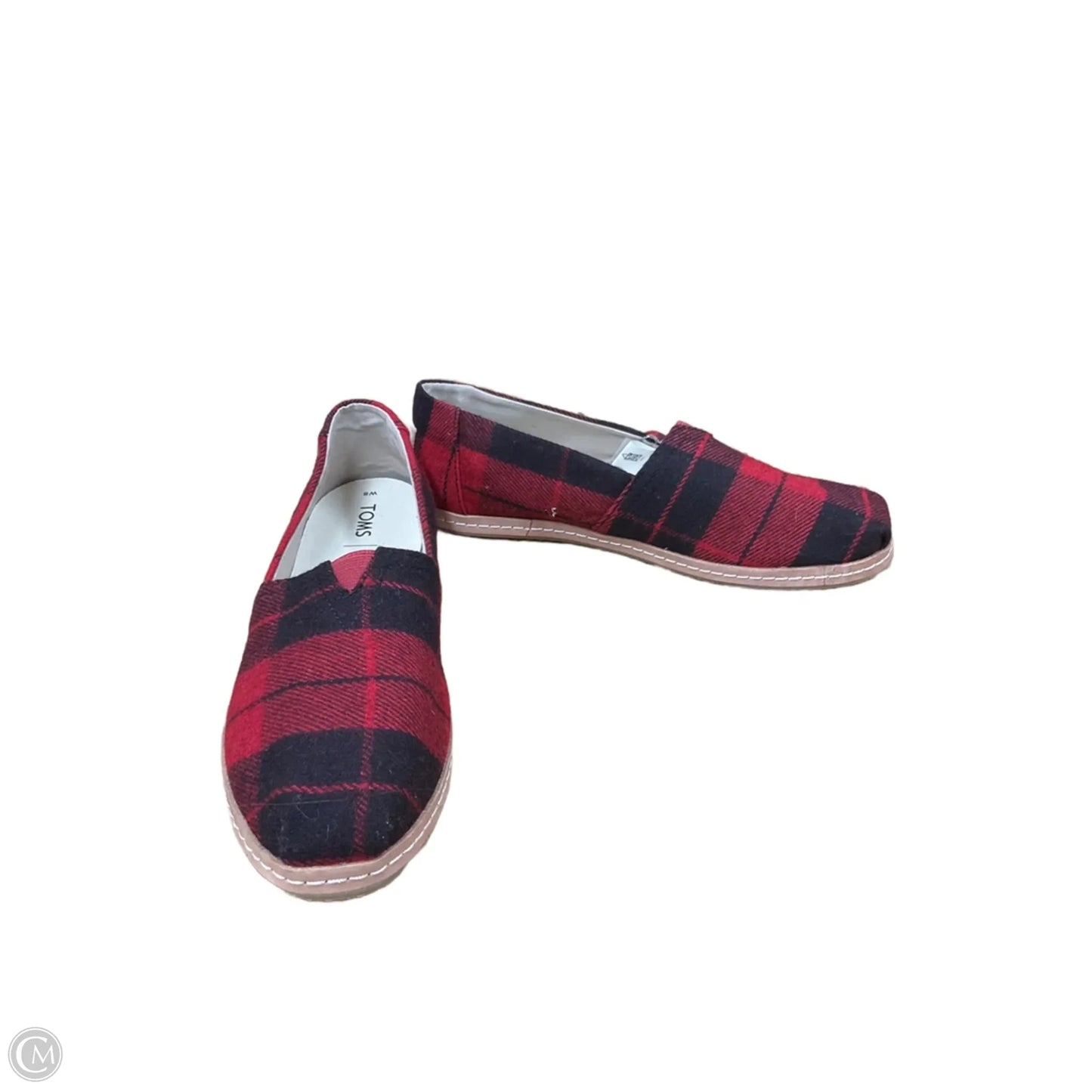 Shoes Flats By Toms In Plaid Pattern, Size: 8