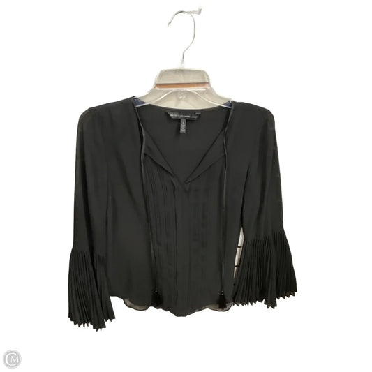 Blouse Long Sleeve By White House Black Market In Black, Size: Xs